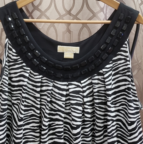 MICHAEL Michael Kors black and white animal print top. 2X but fits 3X+ - Picture 1 of 8